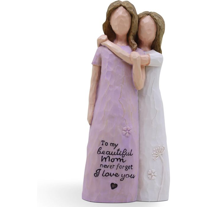 Figura Madre e Hija, Regalo para Mamá, Hecha a Mano, Resina