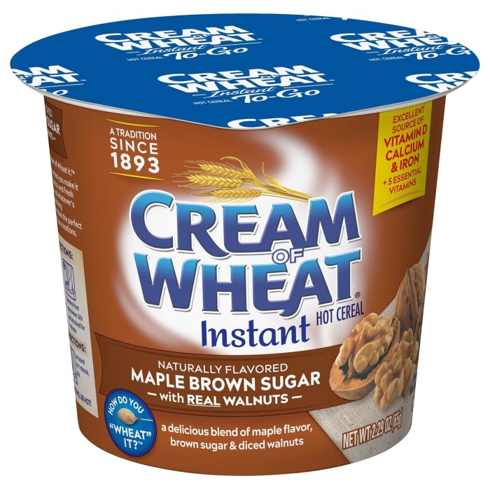Cream of Wheat Avena Instantánea Maple Brown Sugar Walnut 6 Paq