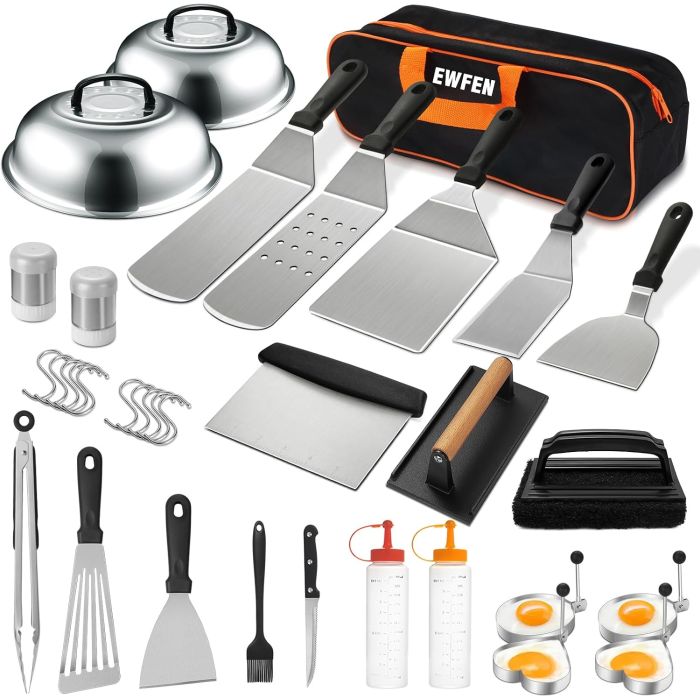 Kit de Accesorios para Plancha 35 Piezas Acero Inoxidable