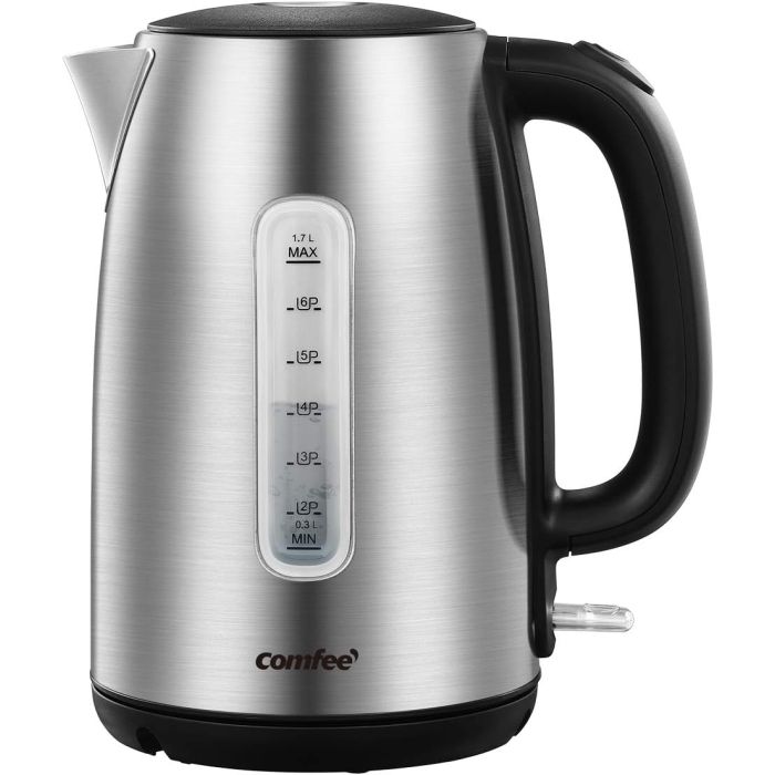 Tetera Eléctrica COMFEE' 1.7L Acero Inoxidable 1500W