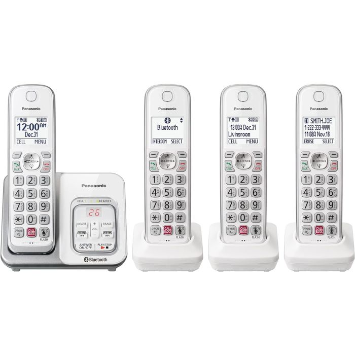 Teléfono Inalámbrico Panasonic KX-TGD864W Contestador y Bluetooth