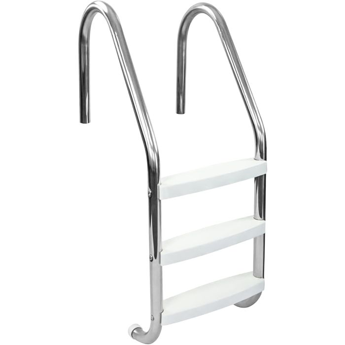 Escalera para piscina de acero inoxidable con 3 peldaños antideslizantes