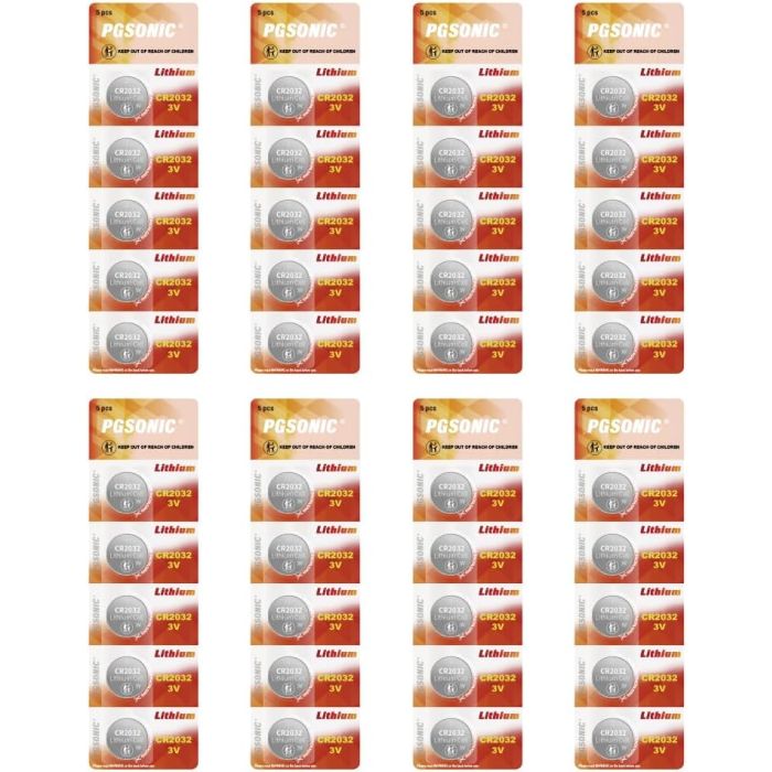 40 Baterías CR2032, 3V, Litio, para Dispositivos Electrónicos