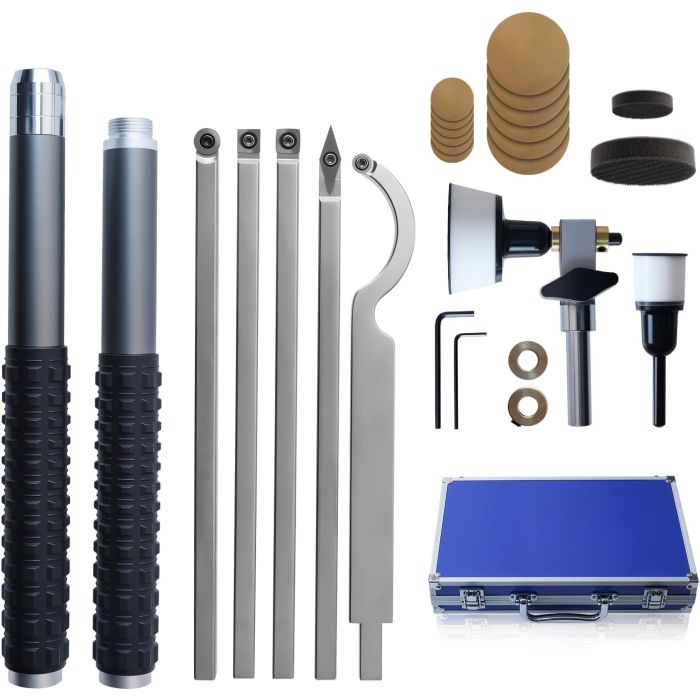 Kit de Herramientas para Torno de Madera RUITOOL con Lijadora de Tazones
