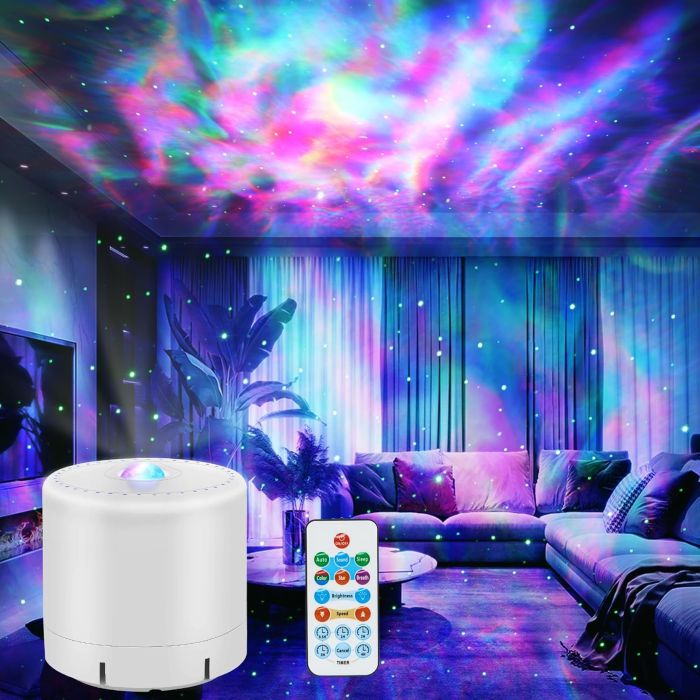 Proyector Galaxy HERHOTER con Control Remoto y Temporizador