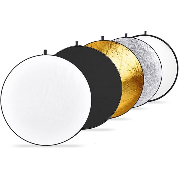 Reflector de luz plegable 5 en 1 de 43 pulgadas 110 cm