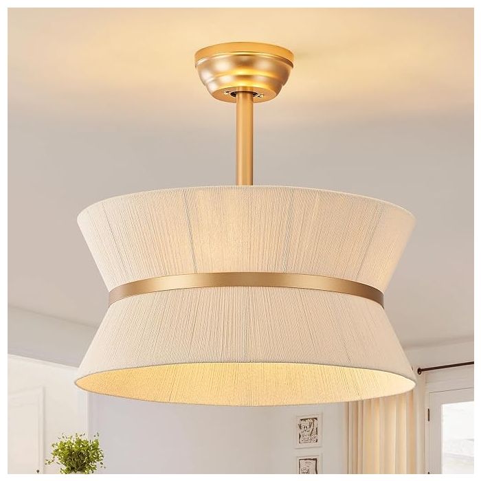 Ventilador de Techo 20 Pulgadas Con Luz y Control Remoto 6 V