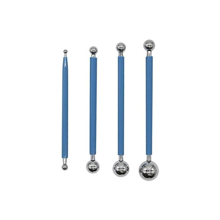 4 Moldes para Decorar Fondant de Acero Inoxidable LASSUM