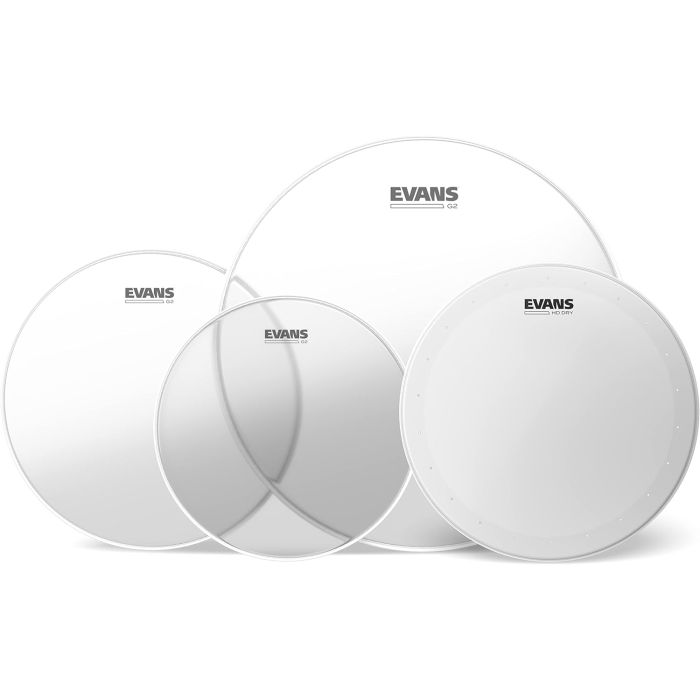 Evans Drum Heads G2 Clear Rock Pack 10, 12, 16 pulgadas