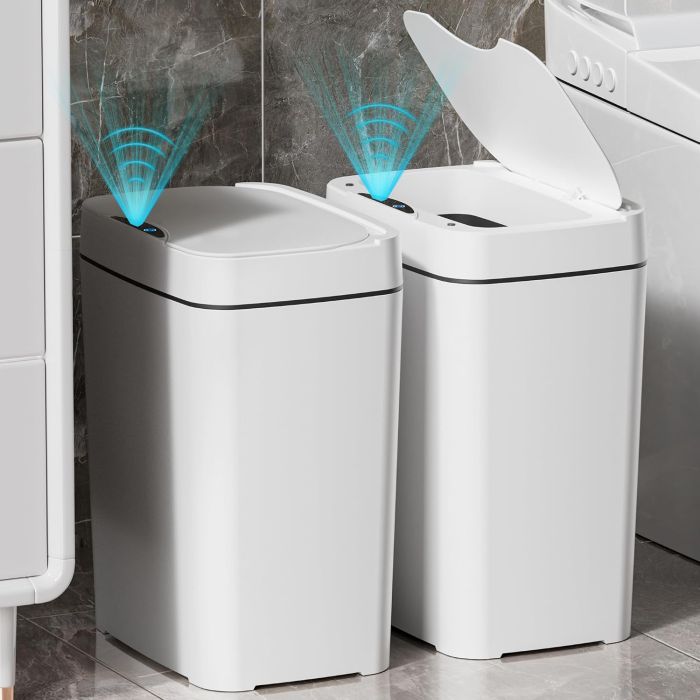 Vanpopubs 2 Pack 2.7 Gal Cubo de Basura con Tapa Automático Sensor Movimiento