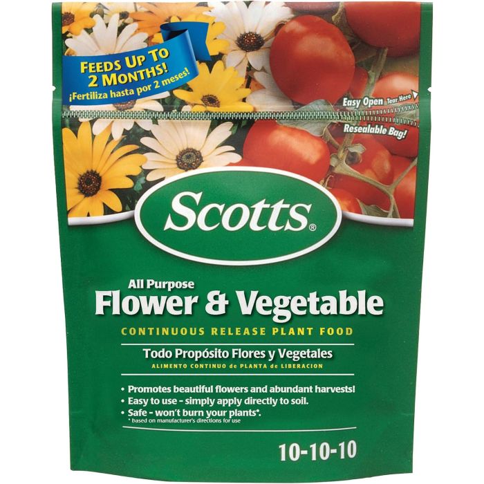 Alimento para Plantas de Flores y Vegetales Scotts, Liberación Continua, 3 lb