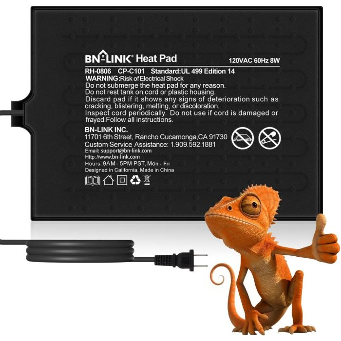 Almohadilla Térmica para Reptiles BN-LINK 6x8 Pulgadas 8W