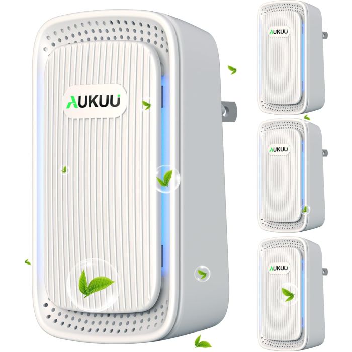 Purificador de Aire Iónico Portátil - Pack de 4 - Blanco