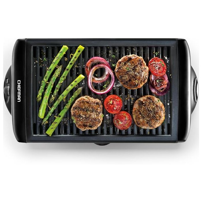 Chefman Electric Smokeless Indoor Grill w/ Non-Stick Cooking