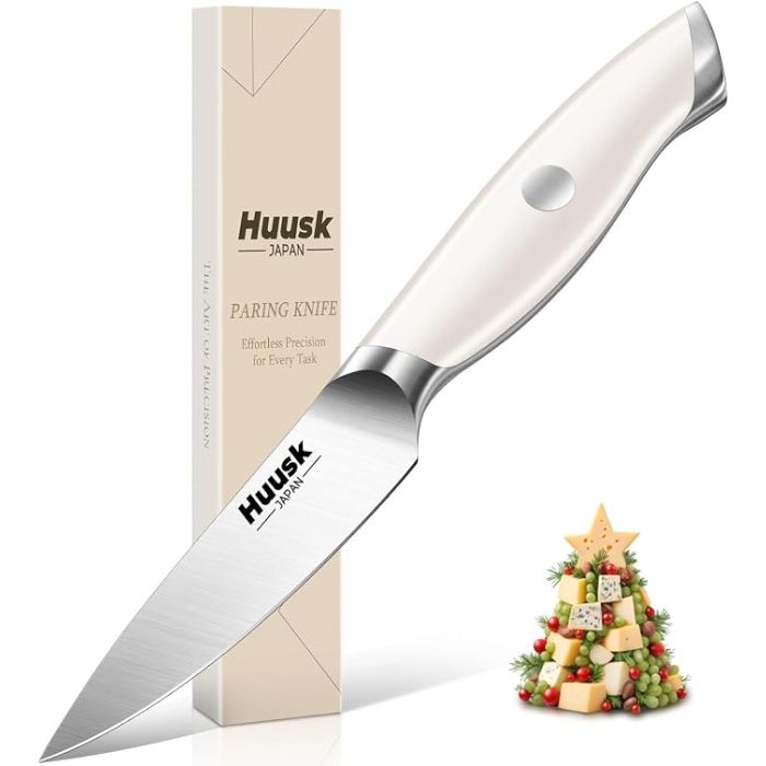Cuchillo Pelador Pequeño de Cocina con Mango Ergonómico Blan