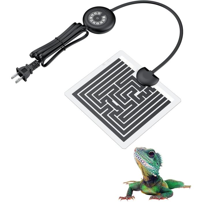 Almohadilla Térmica para Reptiles Pawfly 5W 15x14 cm con Termostato
