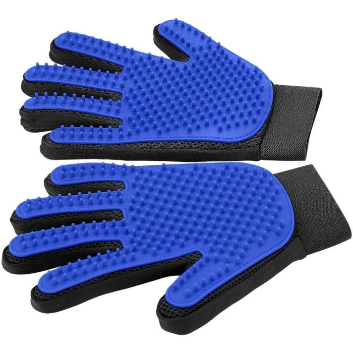 Guantes Removedores de Pelo para Mascotas 2 Pzas Azul