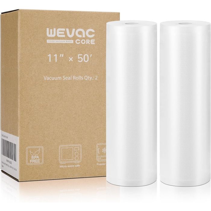 Bolsas al vacío Wevac 11 x 50 pies 2 rollos