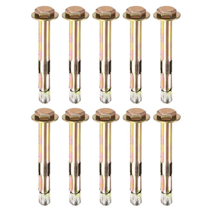 M METERXITY 10-Pack Hex Expansion Bolt, M8x80mm Colorado Galvanizado