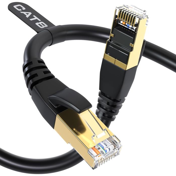 Cable Ethernet Cat8 DbillionDa 6 pies 40Gbps 2000MHz RJ45 Blindado