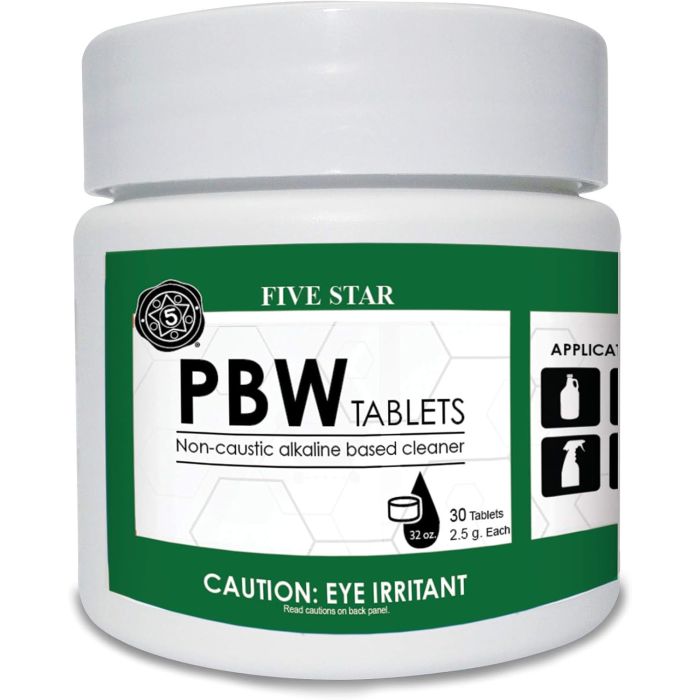 Five Star PBW Tablets 30 ct - Limpiador para Botellas y Barriles