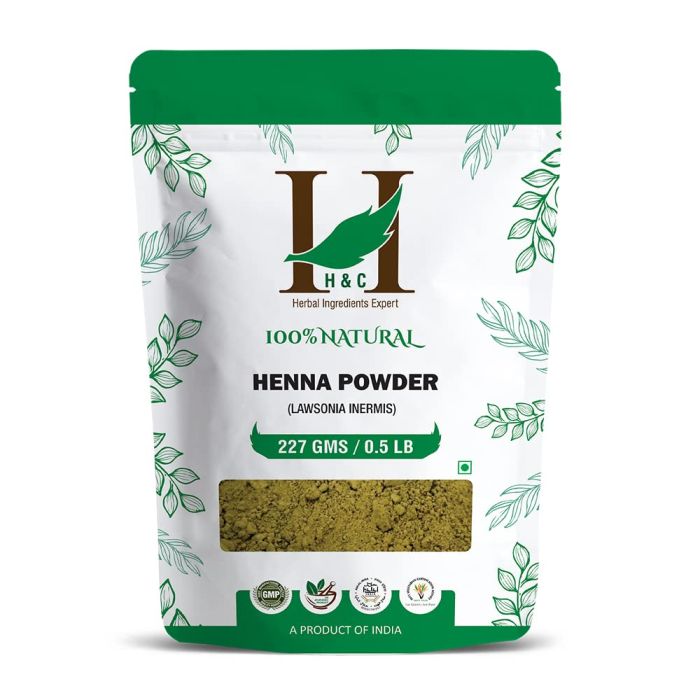 Polvo de Henna Natural 100% H&C 227 g para Cabello