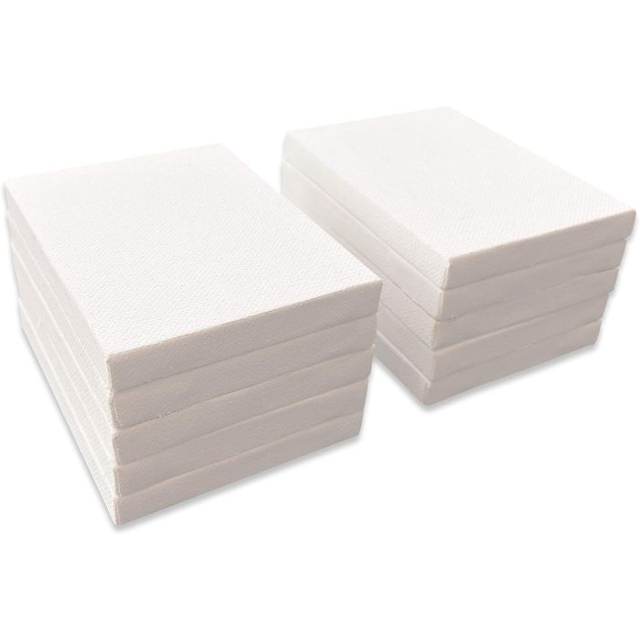 Lienzos mini estirados 3 x 4 pulgadas pack 10
