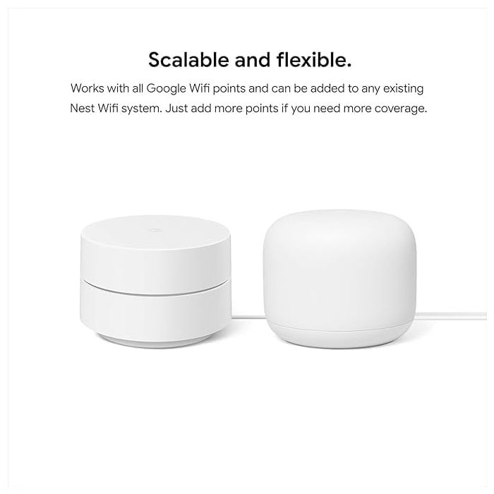 Google WiFi AC1200 Mesh Router Sistema 3 Paquetes 4500 Sq Ft Cobertura