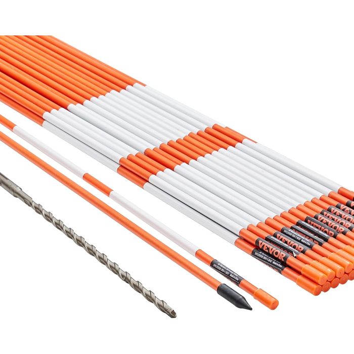 30 Marcadores Naranja de Fibra de Vidrio 48 pulgadas