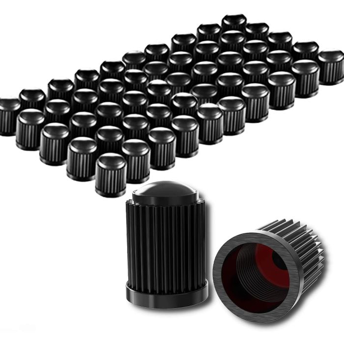 Pack 50 Tapas para Válvulas de Neumáticos Negro