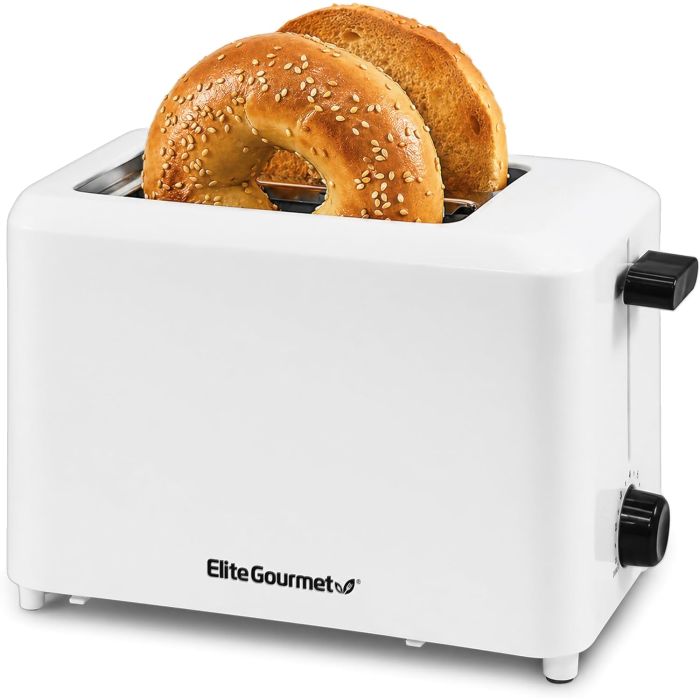Tostadora Elite Gourmet 2 Rebanadas 7 Niveles Blanca