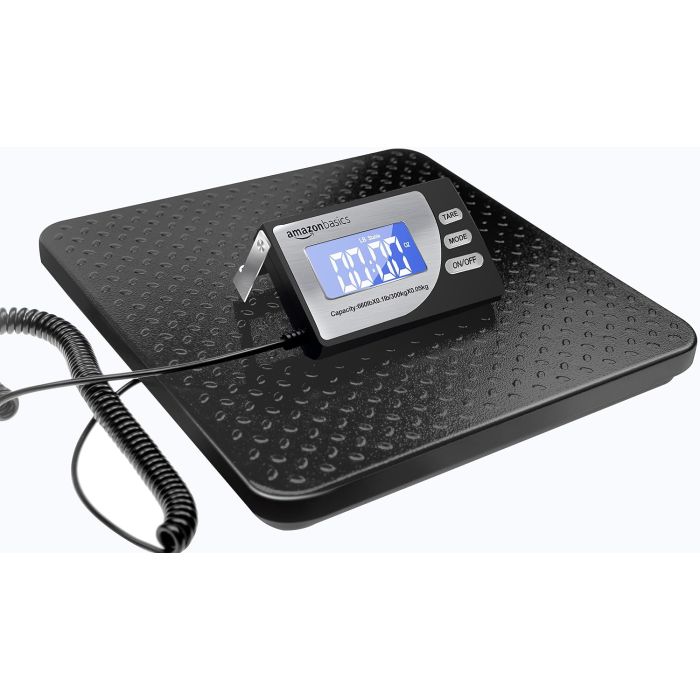 Báscula Digital Amazon Basics Para Envíos, 660 lb, Negra
