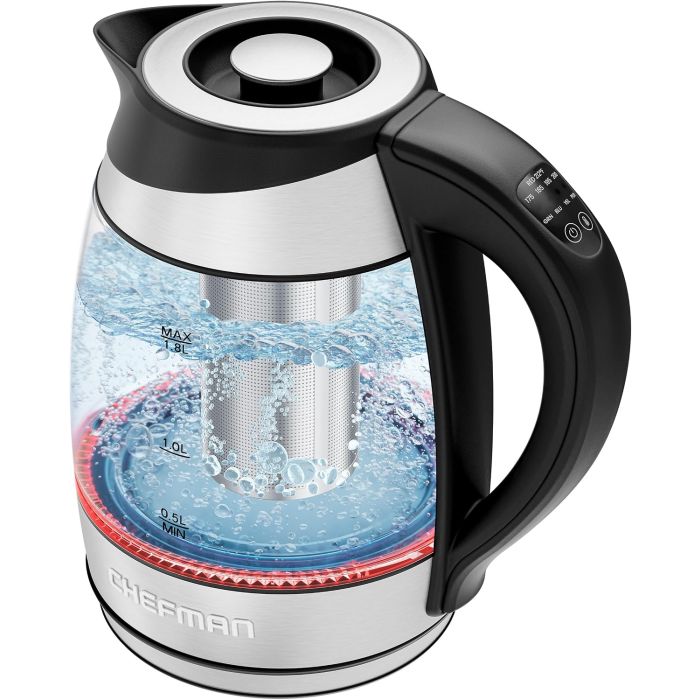 Tetera Eléctrica Chefman 1.8L Control Temperatura Infusor