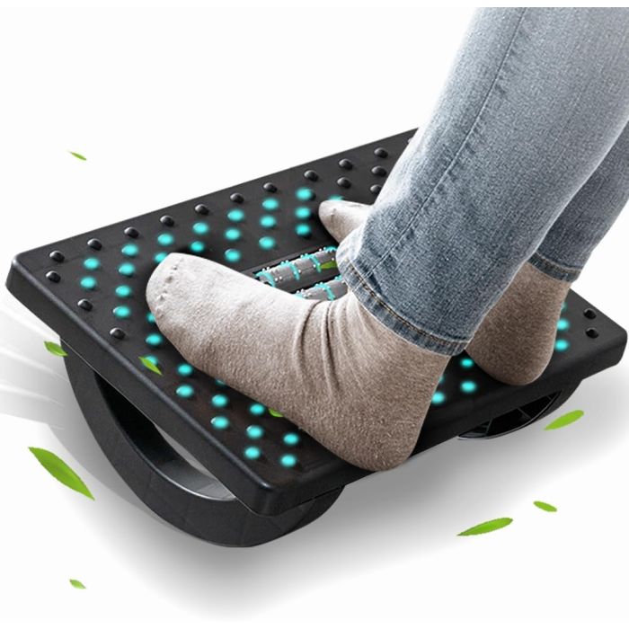 Reposapies Ergonómico con Masajeador de Rodillos - 33 x 24.4 x 12.7 cm
