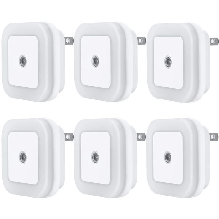Luz Nocturna LED Uigos con Sensor de Luz, 0.5W, 6 Unidades