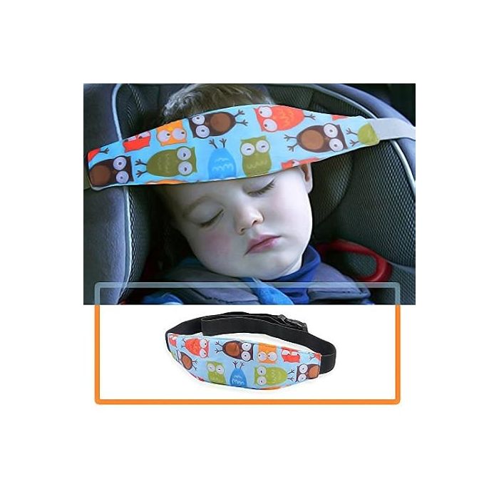 Correa de soporte para cabeza en silla y coche, ajustable, infantil