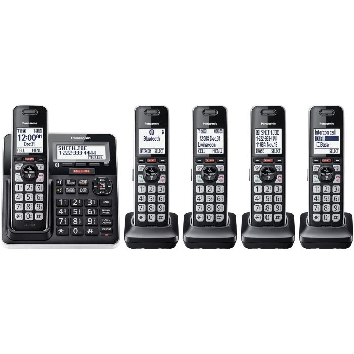 Teléfono Inalámbrico Panasonic KX-TGF975B 5 Auriculares Contestador