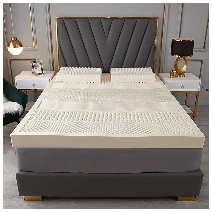 Natural Latex Mattress Topper Orthopaedic Latex Mattress Tatami Massage Double Mattress Integrally Formed Honeycomb Pores,10cm,200x200cm