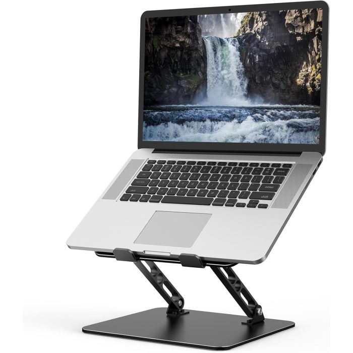 Soporte Ajustable para Laptop, Base Plegable de Metal con Ventilación