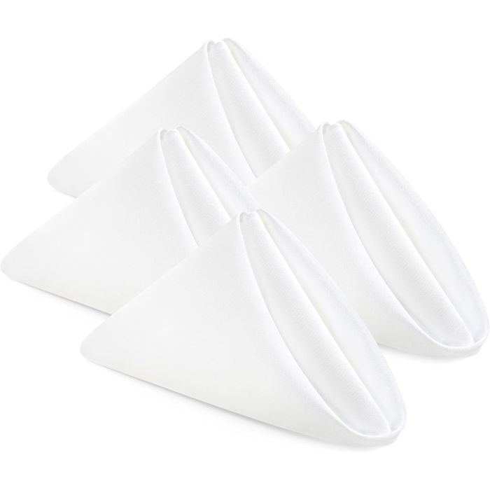 Servilletas de Tela Utopia Home, 24 Unidades, Blanco, 43x43 cm