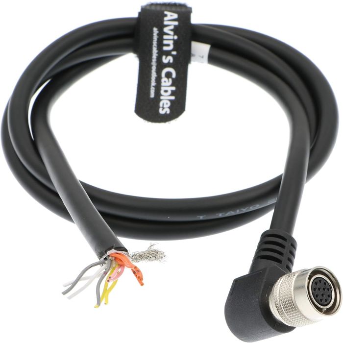 Cable auxiliar 12 Pin Hirose ángulo recto para cámaras Sony Basler