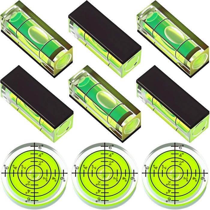 Nivel de Burbuja Mini Magnético Dreyoo 9 Piezas 10x10x29mm