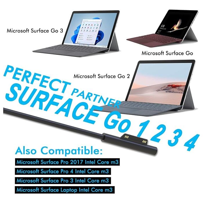 Cargador KABCON 24W 15V 1.6A para Surface Go/Go 2/Go 3/Pro 4/Pro 3