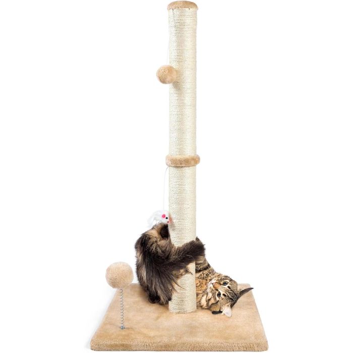 Poste Rascador para Gatos ANWA 32" con Juguetes, Sisal
