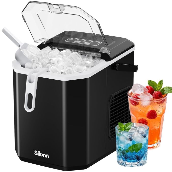 Fabricadora de Hielo Silonn Portátil 26 lbs Día