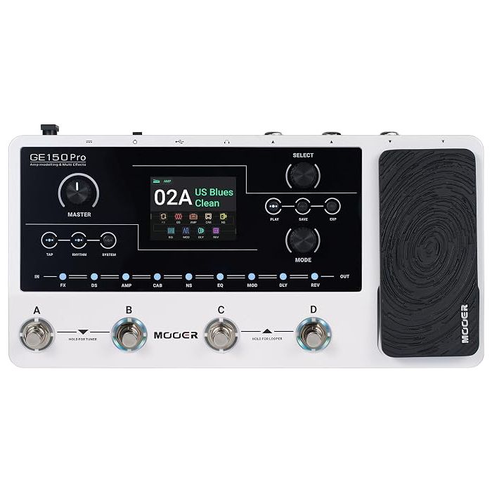 Pedal De Efectos MOOER GE150 Pro Multiefectos con Looper y D