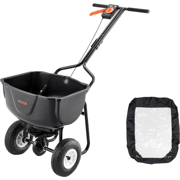 VEVOR Esparcidor de Empuje 60LBS, Neumáticos 8in, para Semillas y Fertilizante