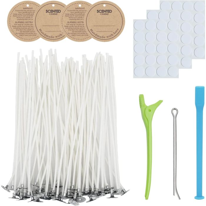 Kit de Pabilos para Velas CandMak - 60 Pabilos de Algodón
