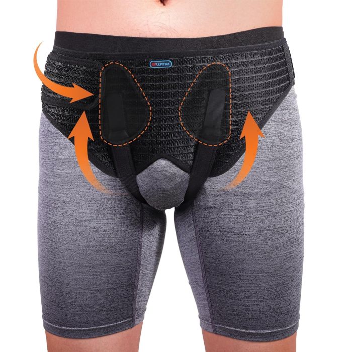 Faja Hernia ENLUNTRA Ajustable con 4 Almohadillas Hombre Mujer Inguinal Talla M