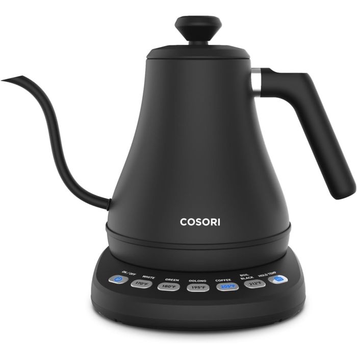 Tetera Eléctrica Cosori Cuello de Cisne 0.8L 1200W Acero Inoxidable
